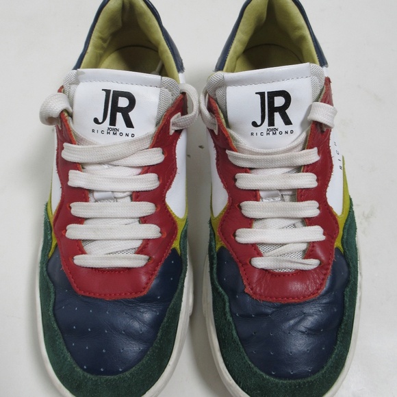 John Richmond Women's Low Top Leather Sneaker Multicolor 7.5 US / 6.5 UK / 38 EU - Picture 2 of 12